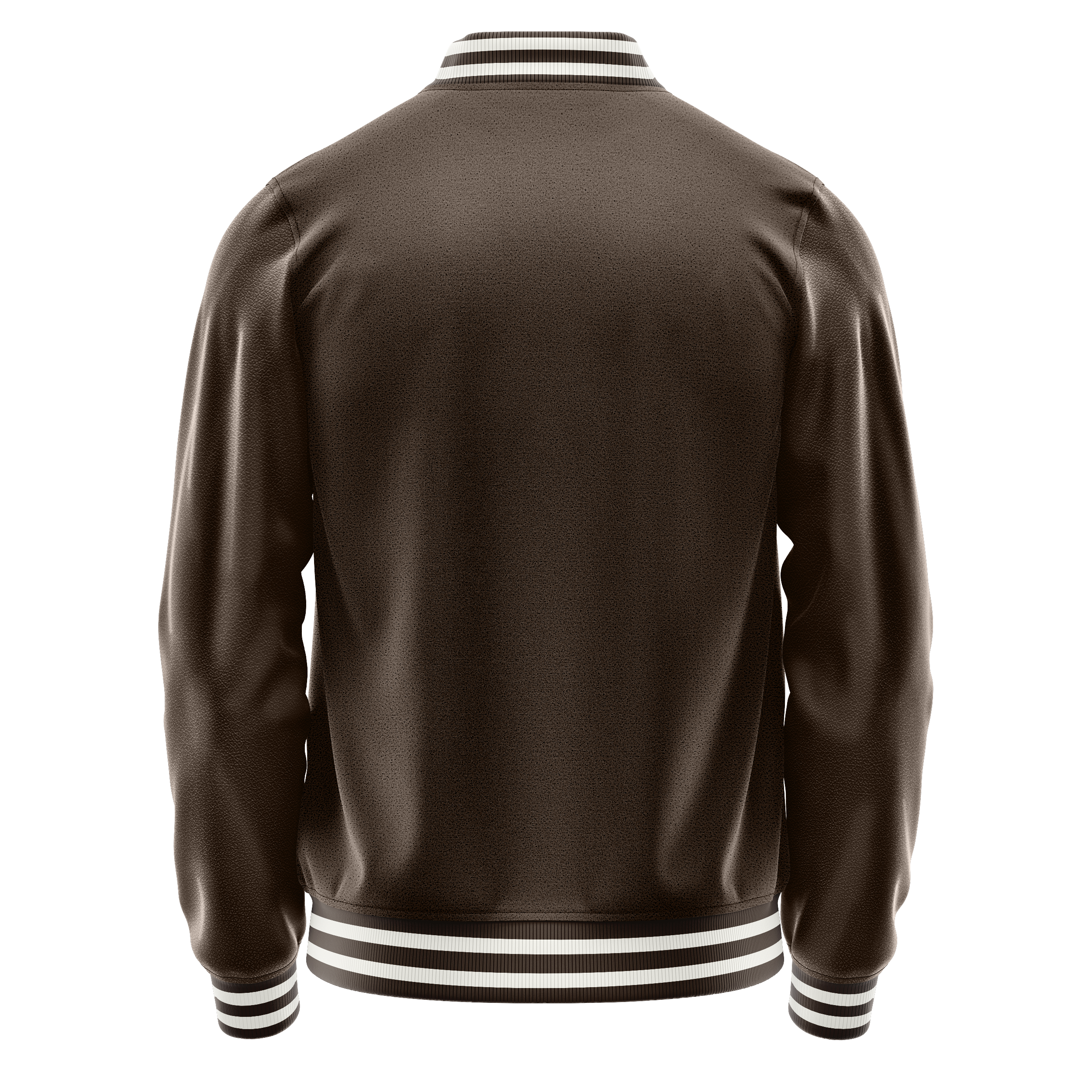 Brown & Brown Leather Varsity Jacket JG01010118