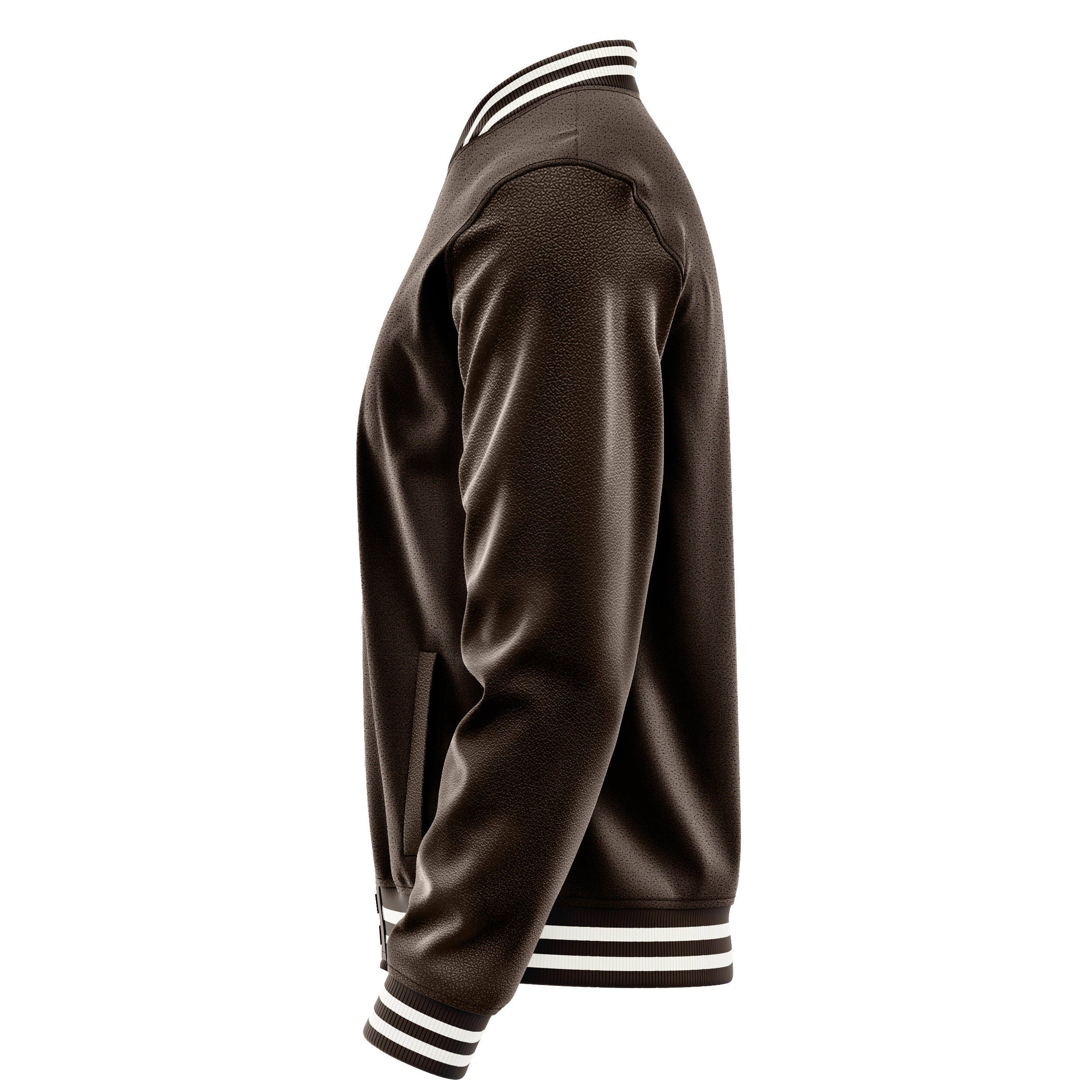 Brown & Brown Leather Varsity Jacket JG01010118