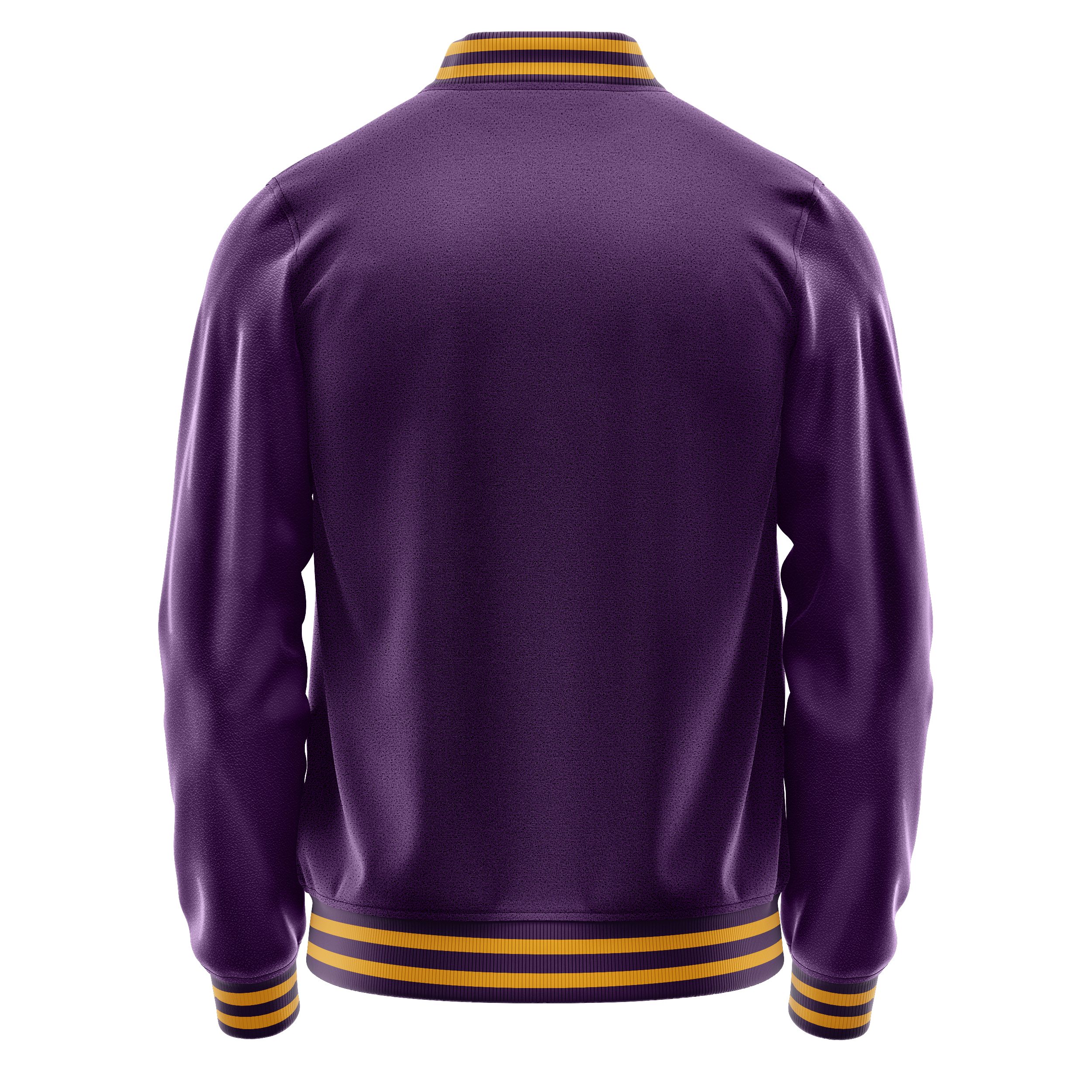 Purple & Purple Leather Varsity Jacket JG07070719