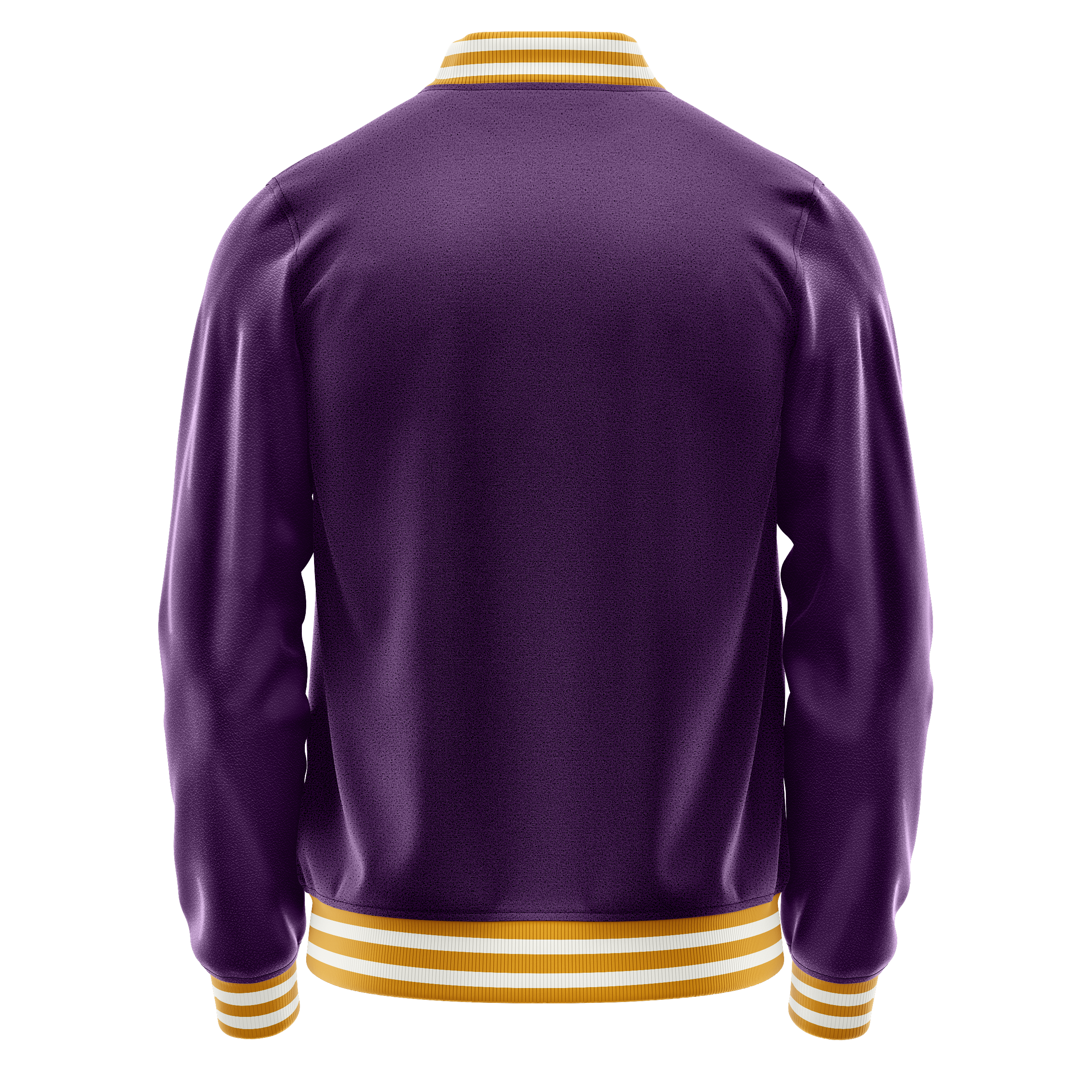 Purple & Purple Leather Varsity Jacket JG07071918