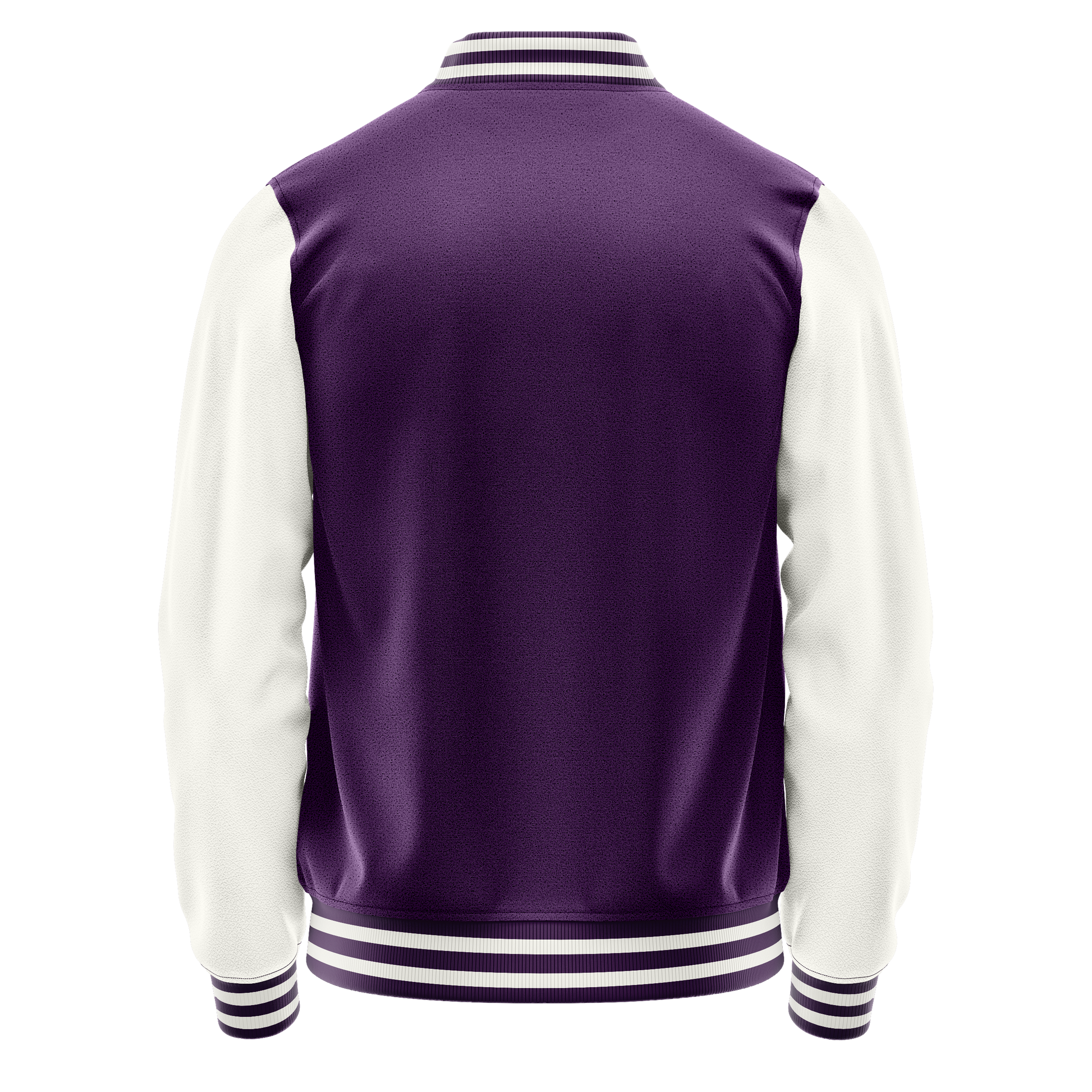 Purple & White Leather Varsity Jacket JG07180718