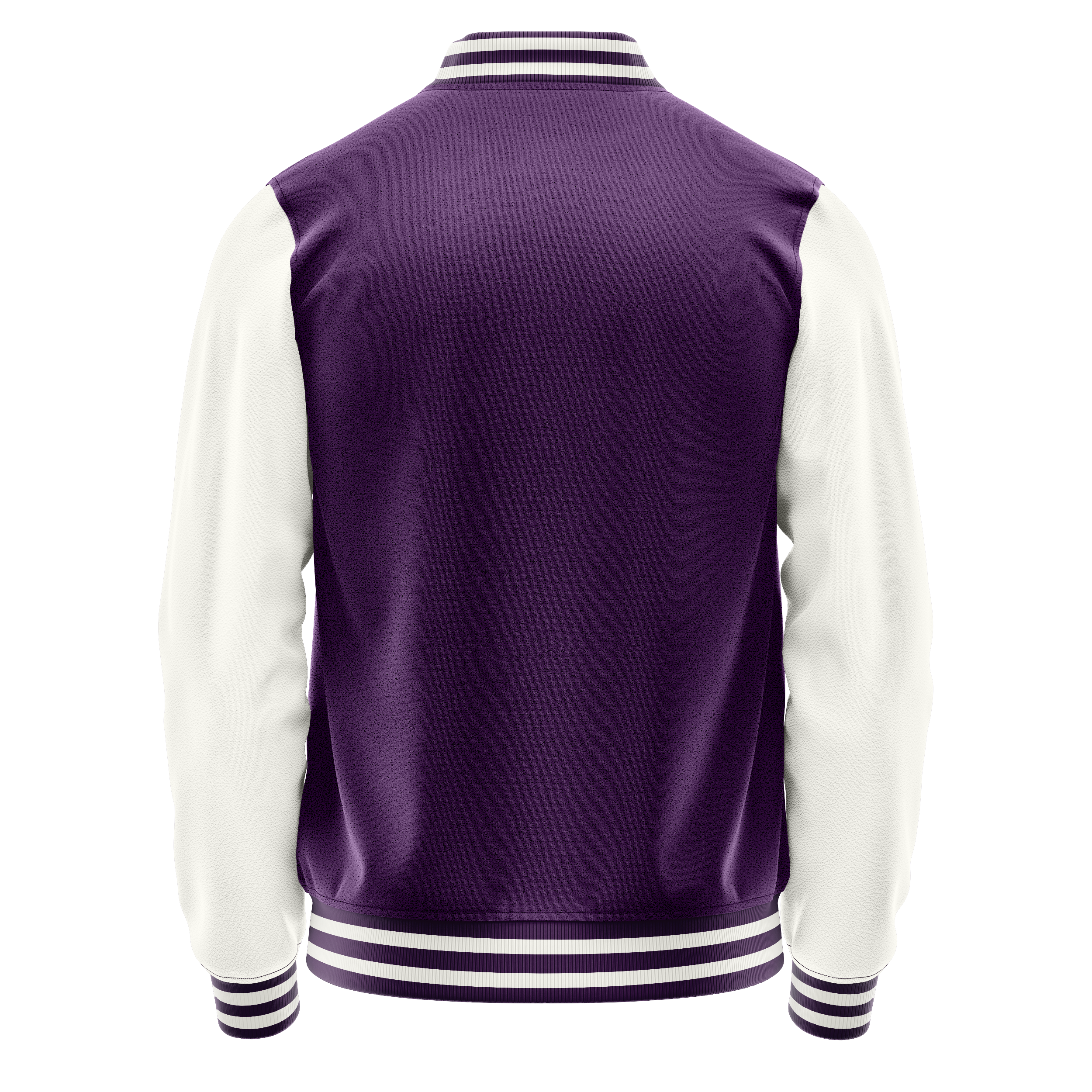 Purple & White Leather Varsity Jacket JG07180718