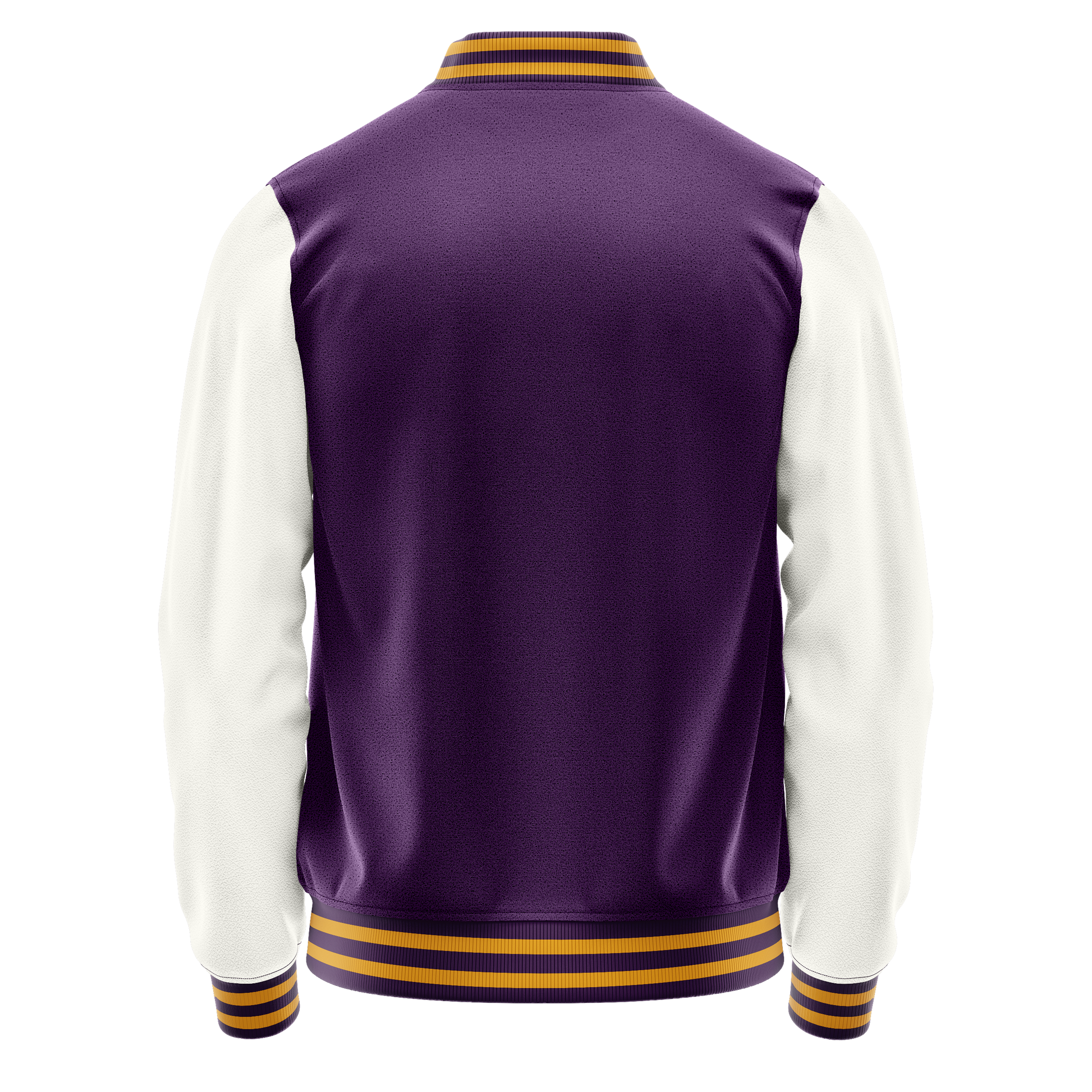 Purple & White Leather Varsity Jacket JG07180719