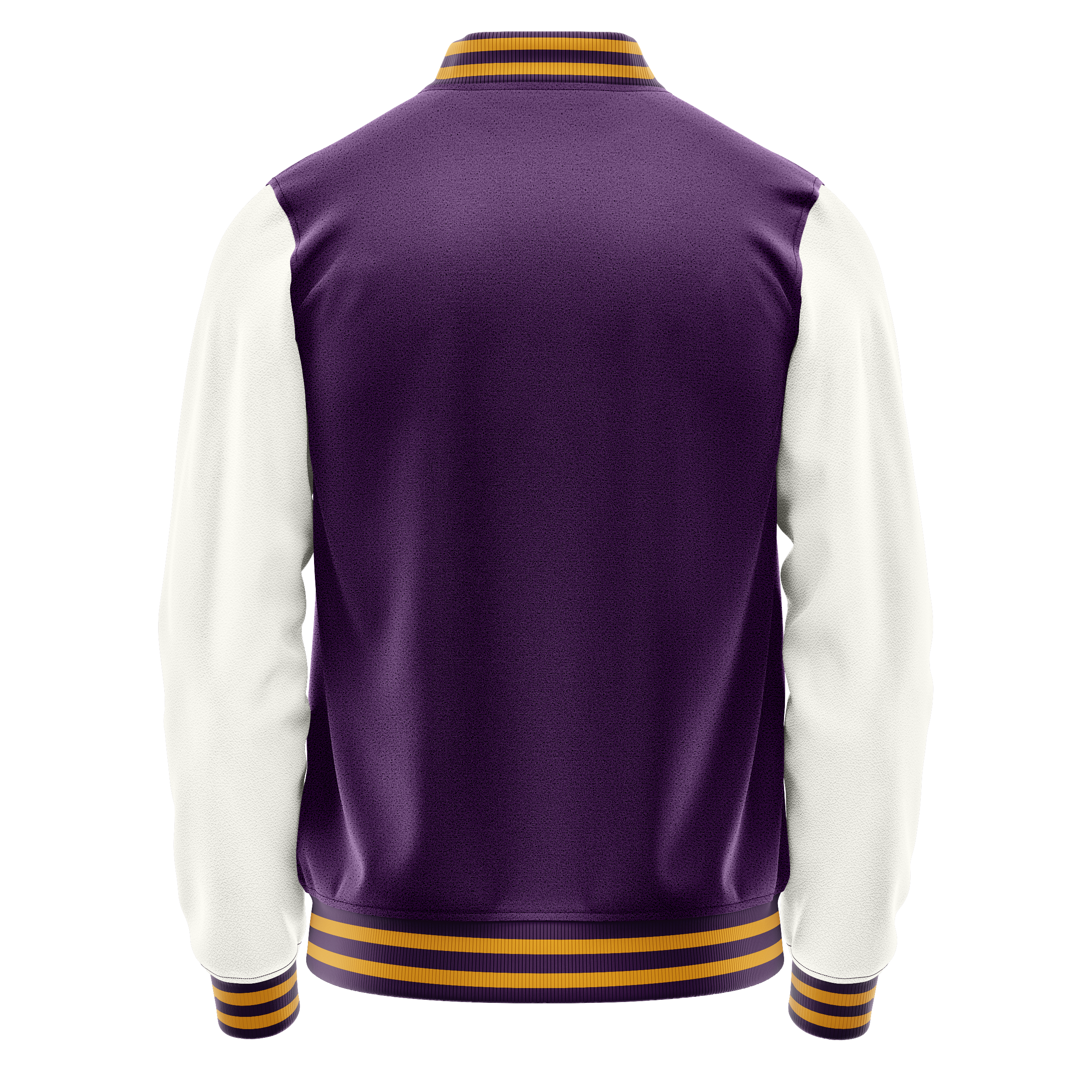 Purple & White Leather Varsity Jacket JG07180719