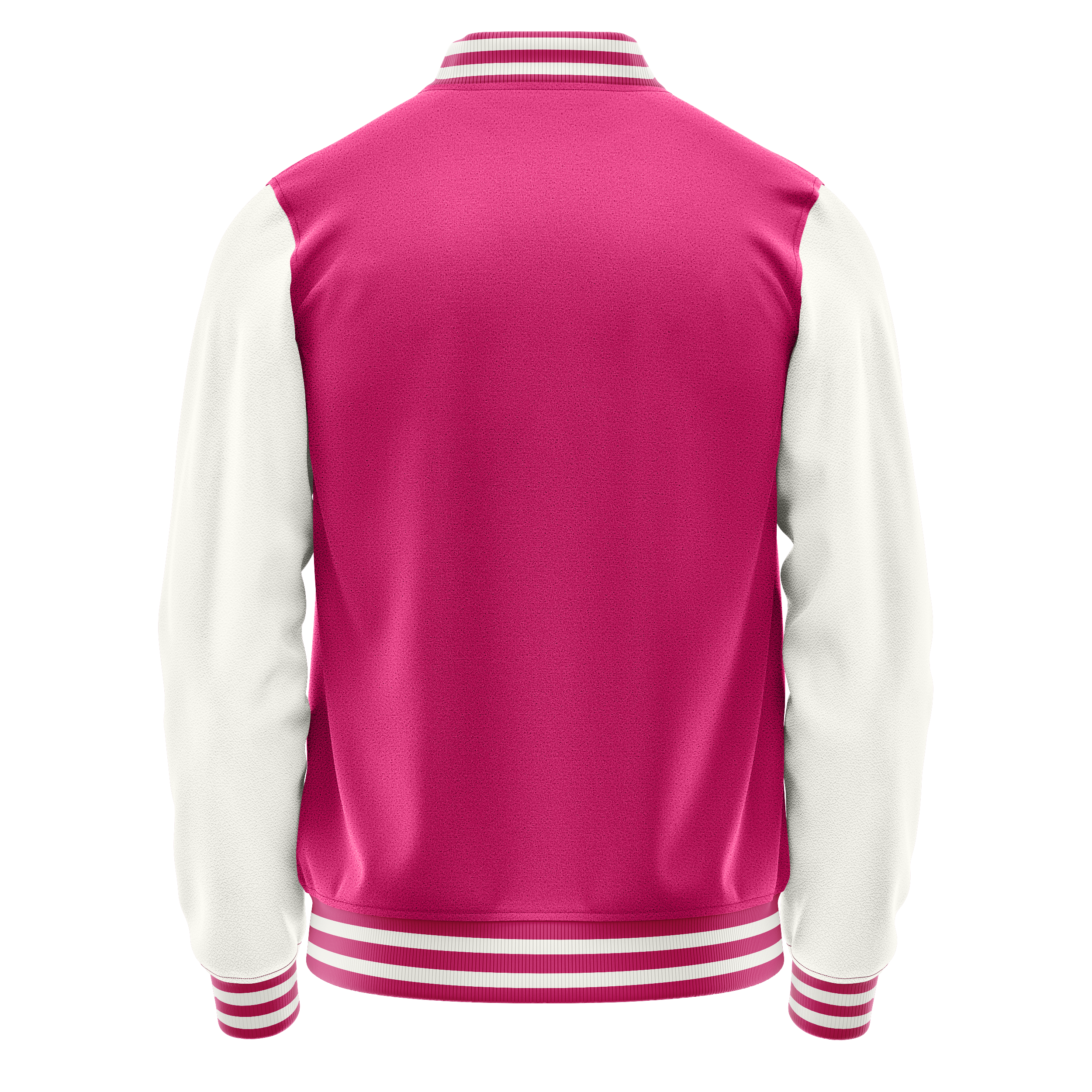 Pink & White Leather Varsity Jacket JG13181318