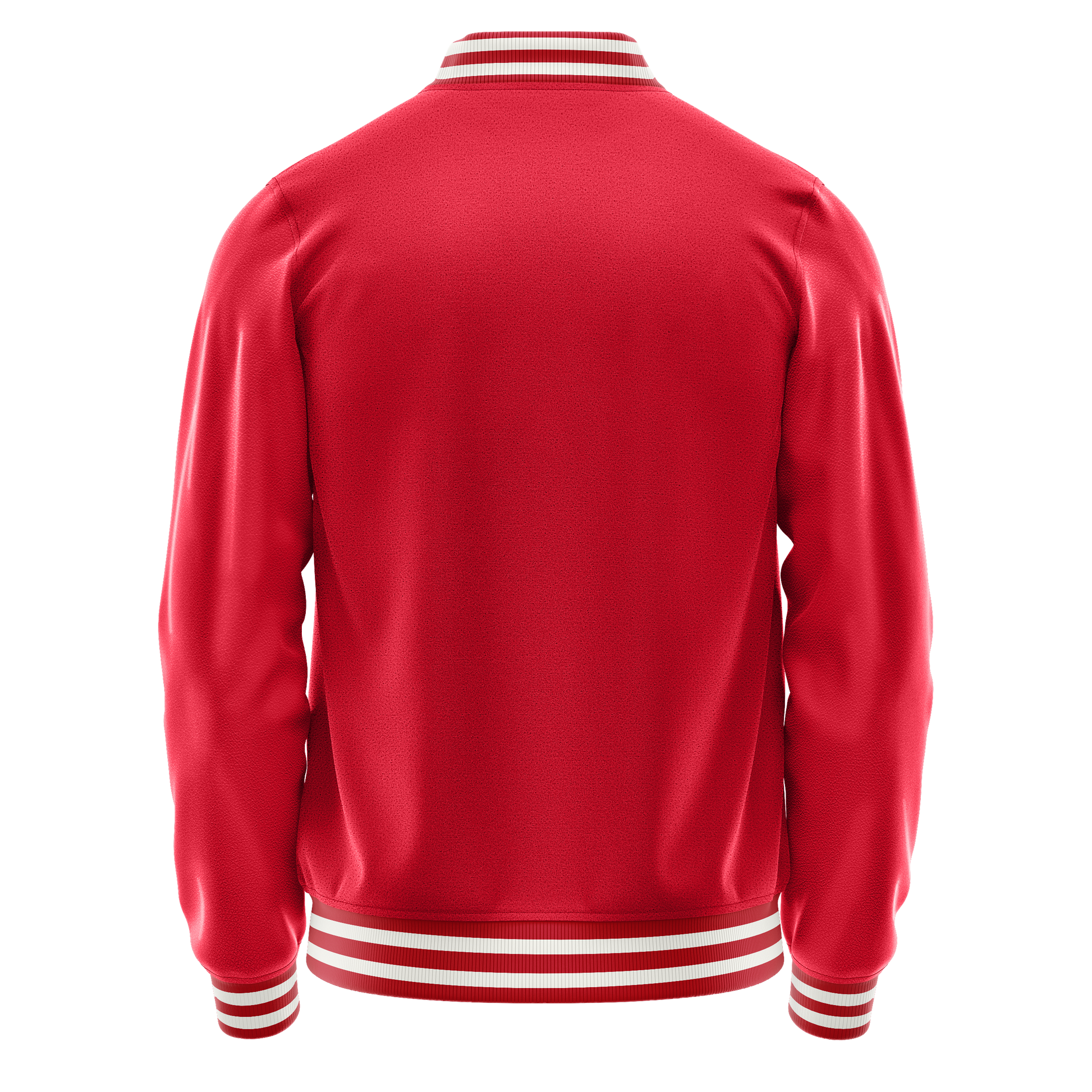 Red & Red Leather Varsity Jacket JG14141418