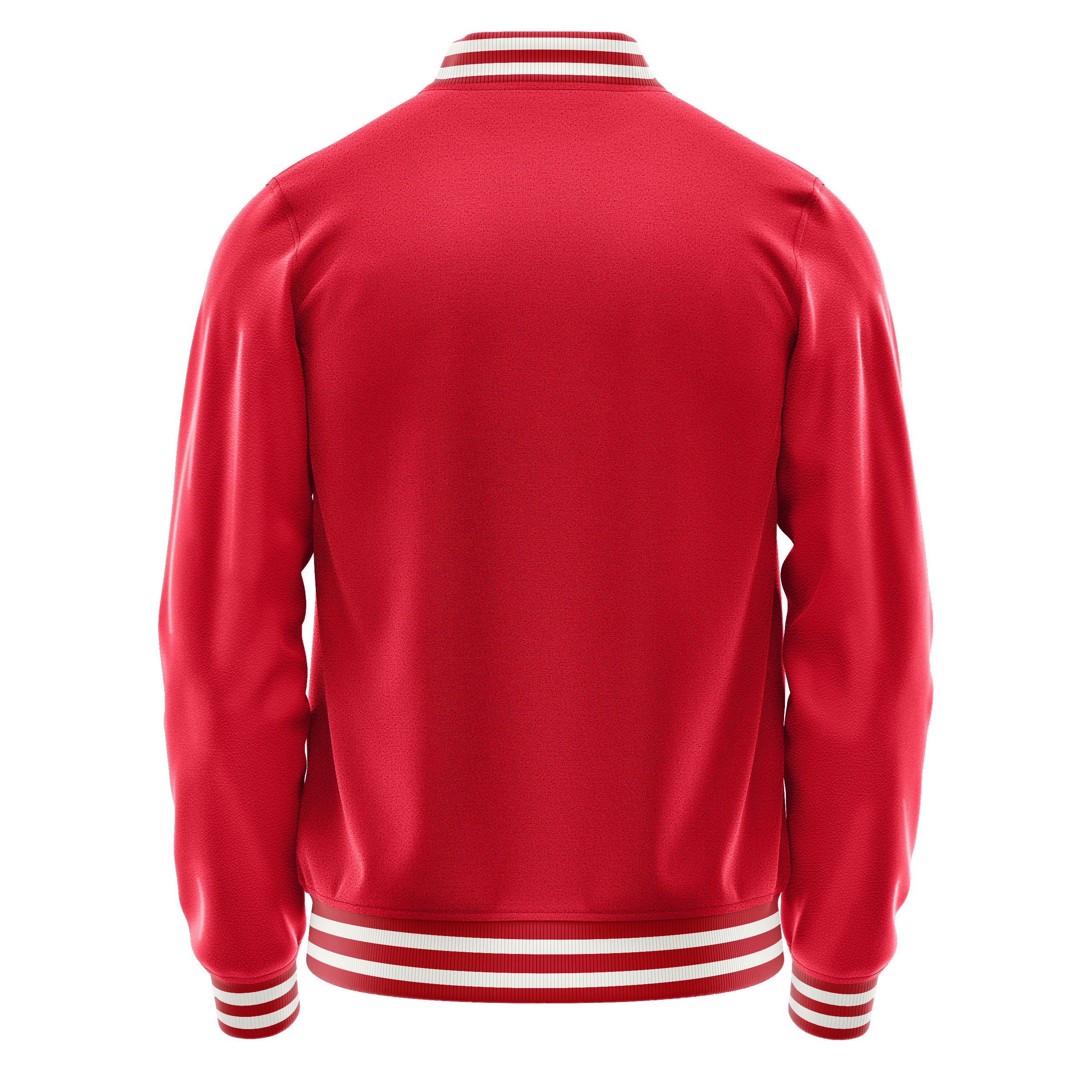 Red & Red Leather Varsity Jacket JG14141418