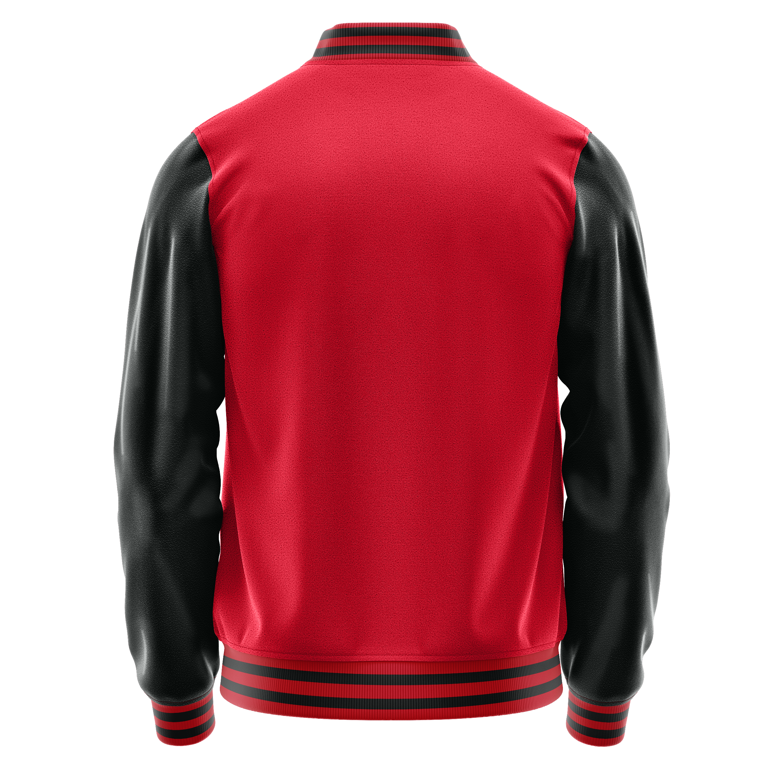 Red & Black Leather Varsity Jacket JG14171417