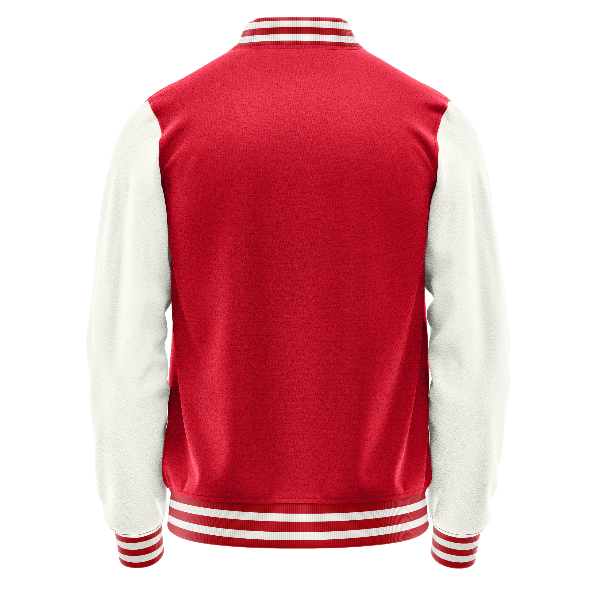 Red & White Leather Varsity Jacket JG14181418