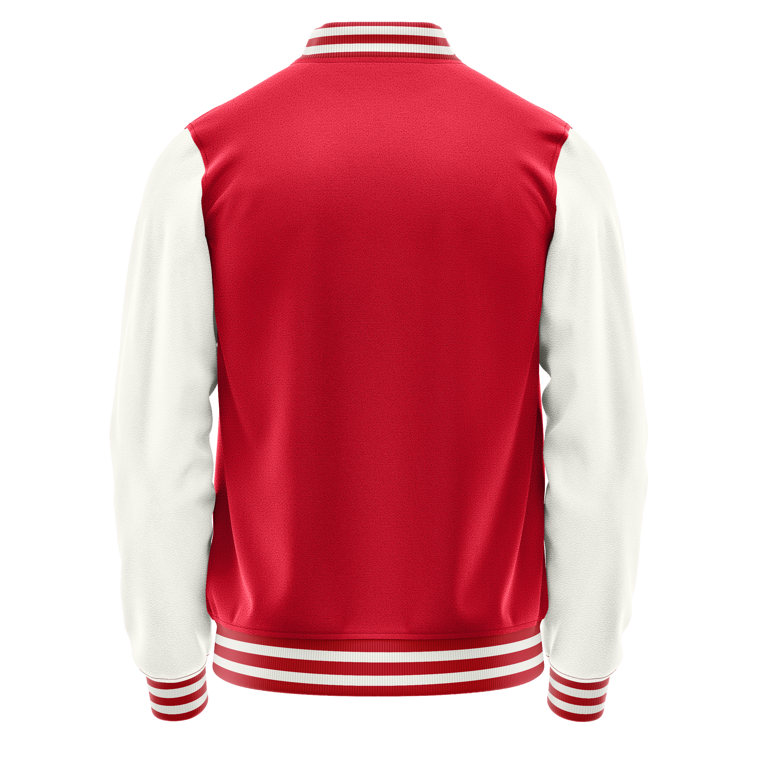 Red & White Leather Varsity Jacket JG14181418