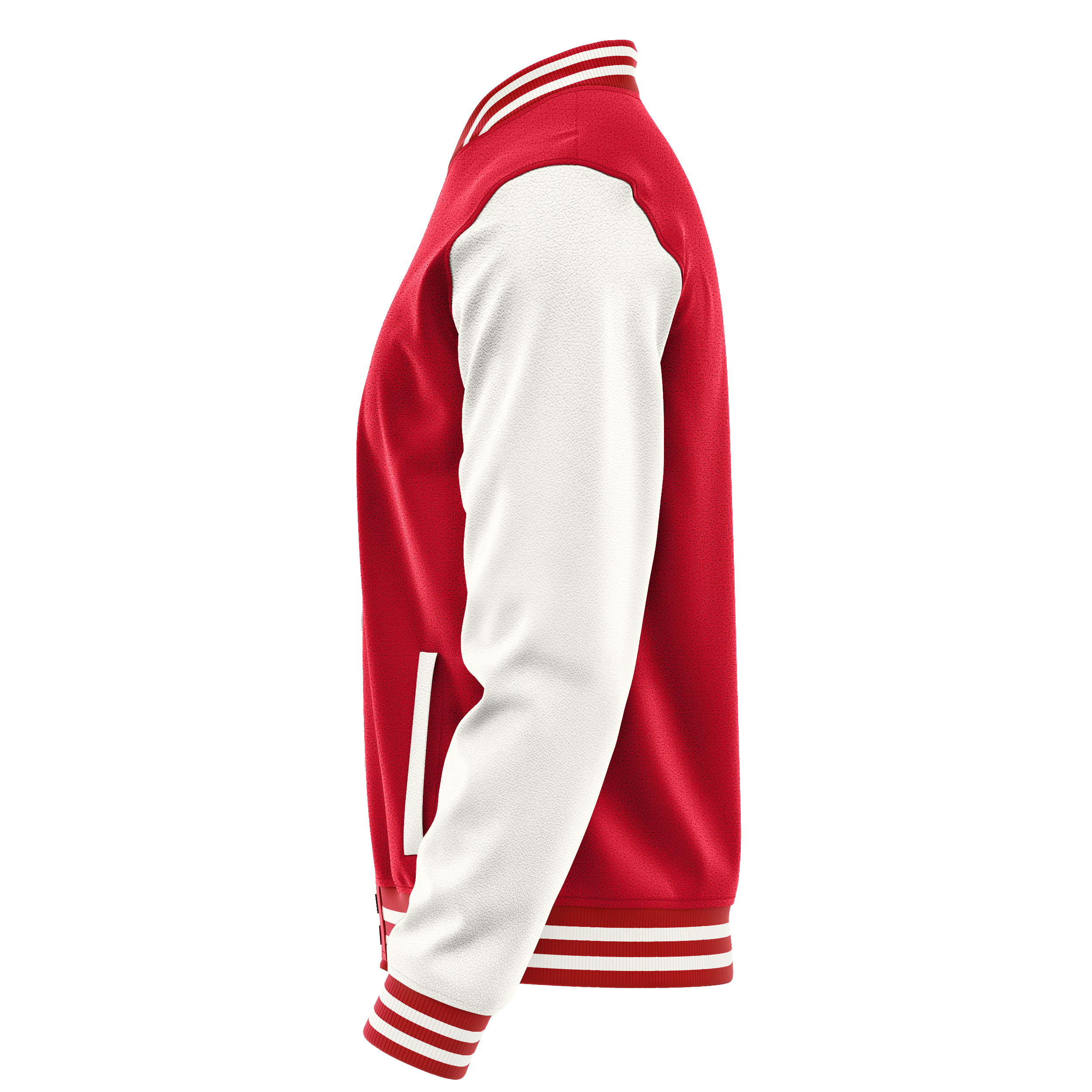 Red & White Leather Varsity Jacket JG14181418