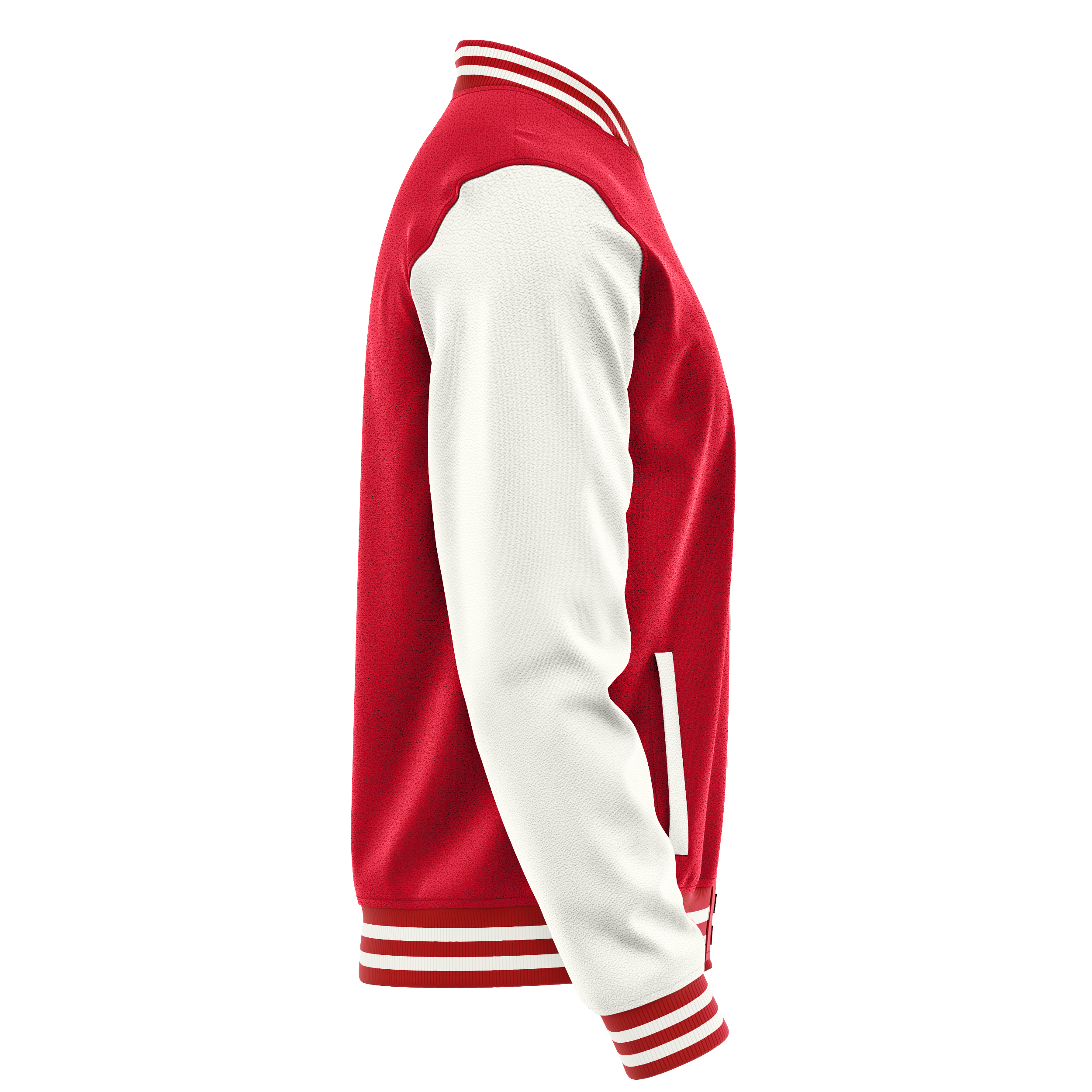 Red & White Leather Varsity Jacket JG14181418