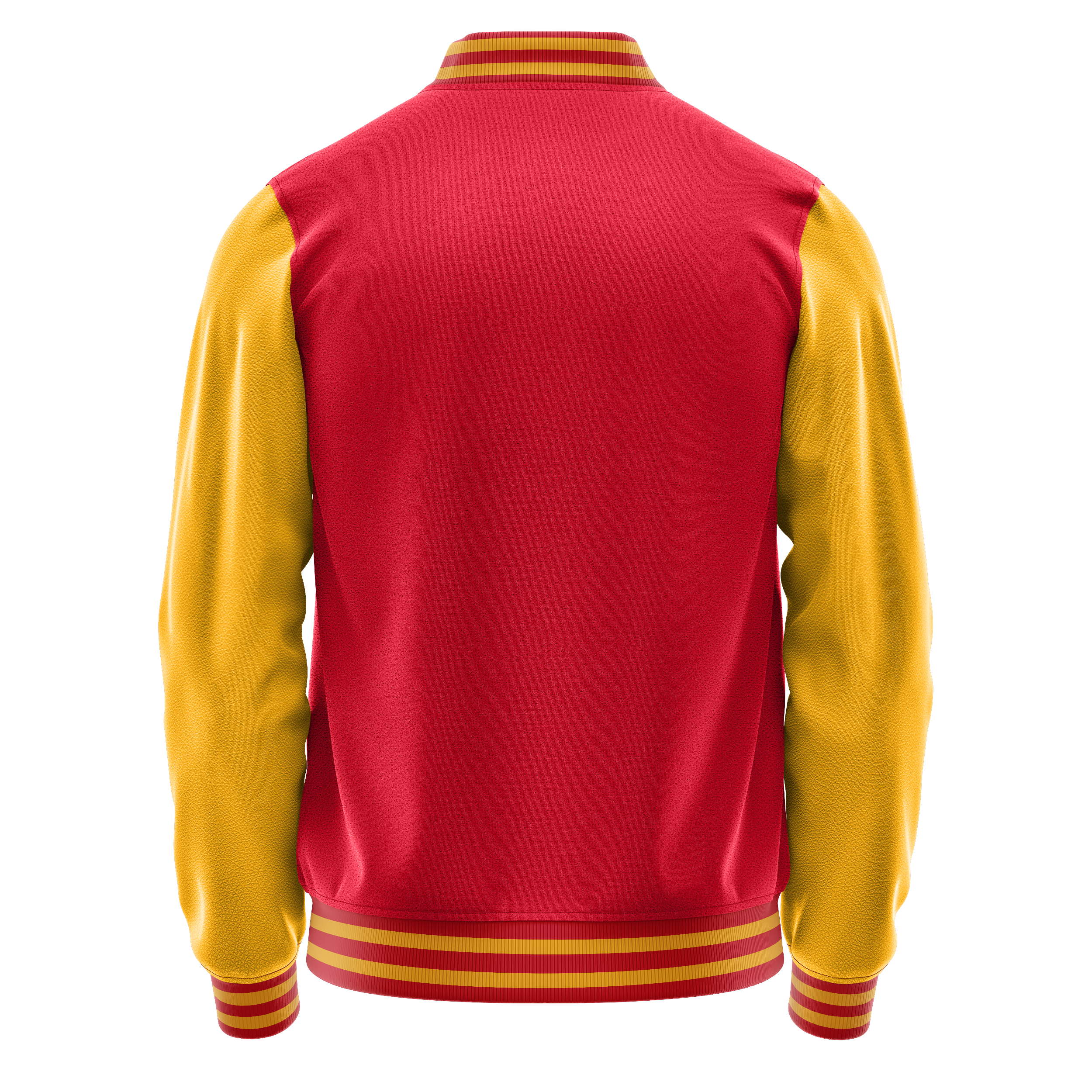 Red & Yellow Leather Varsity Jacket JG14191419