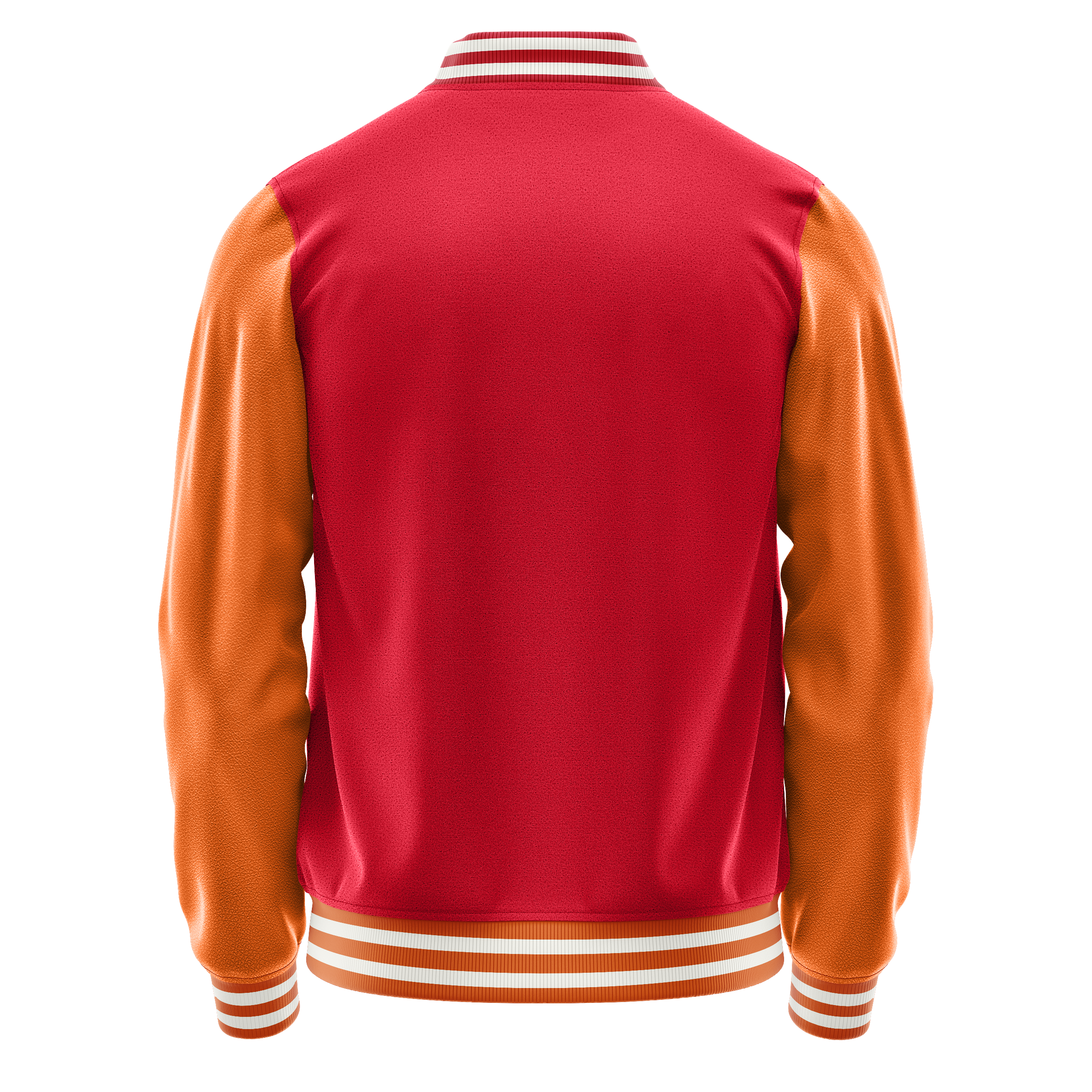 Red & Orange Leather Varsity Jacket JG14281418(2818)