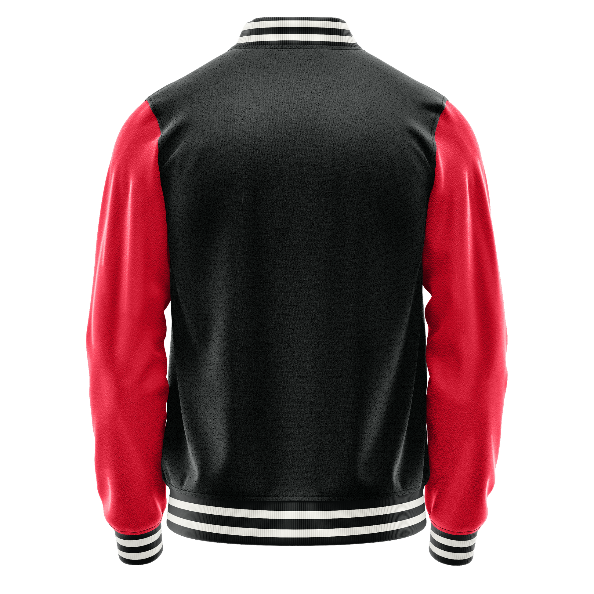 Black & Red Leather Varsity Jacket JG17141718