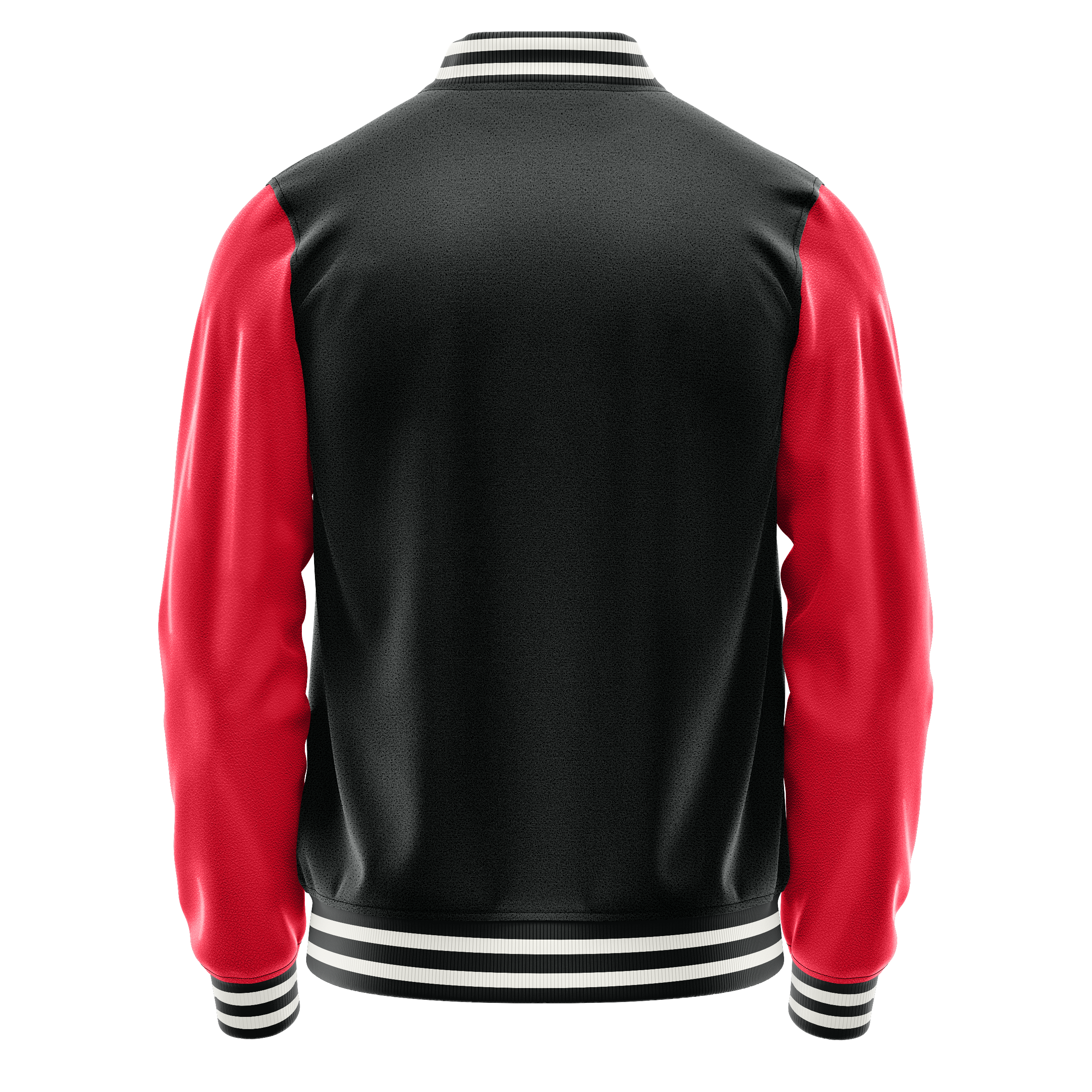 Black & Red Leather Varsity Jacket JG17141718