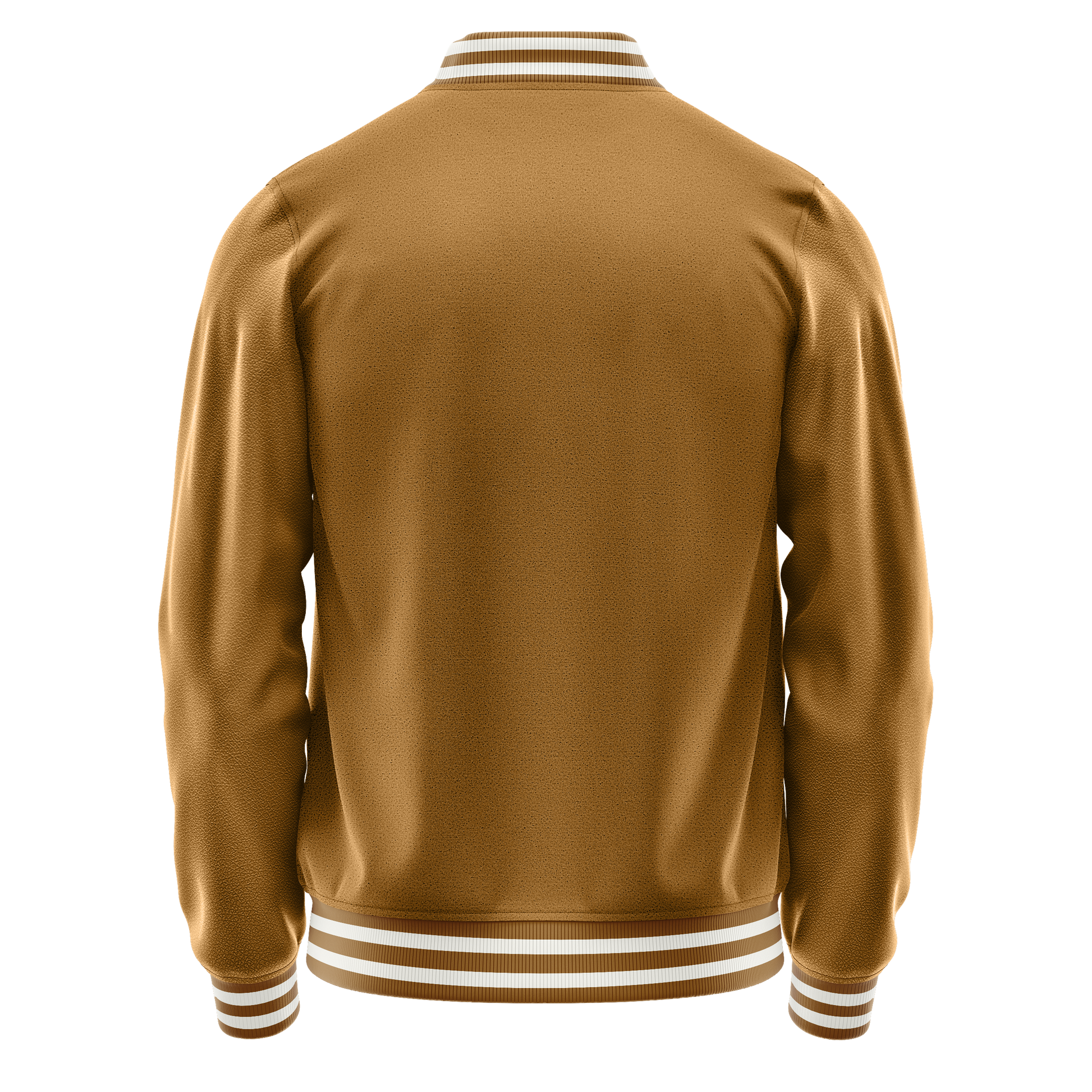 Khaki & Khaki Leather Varsity Jacket JG22222218