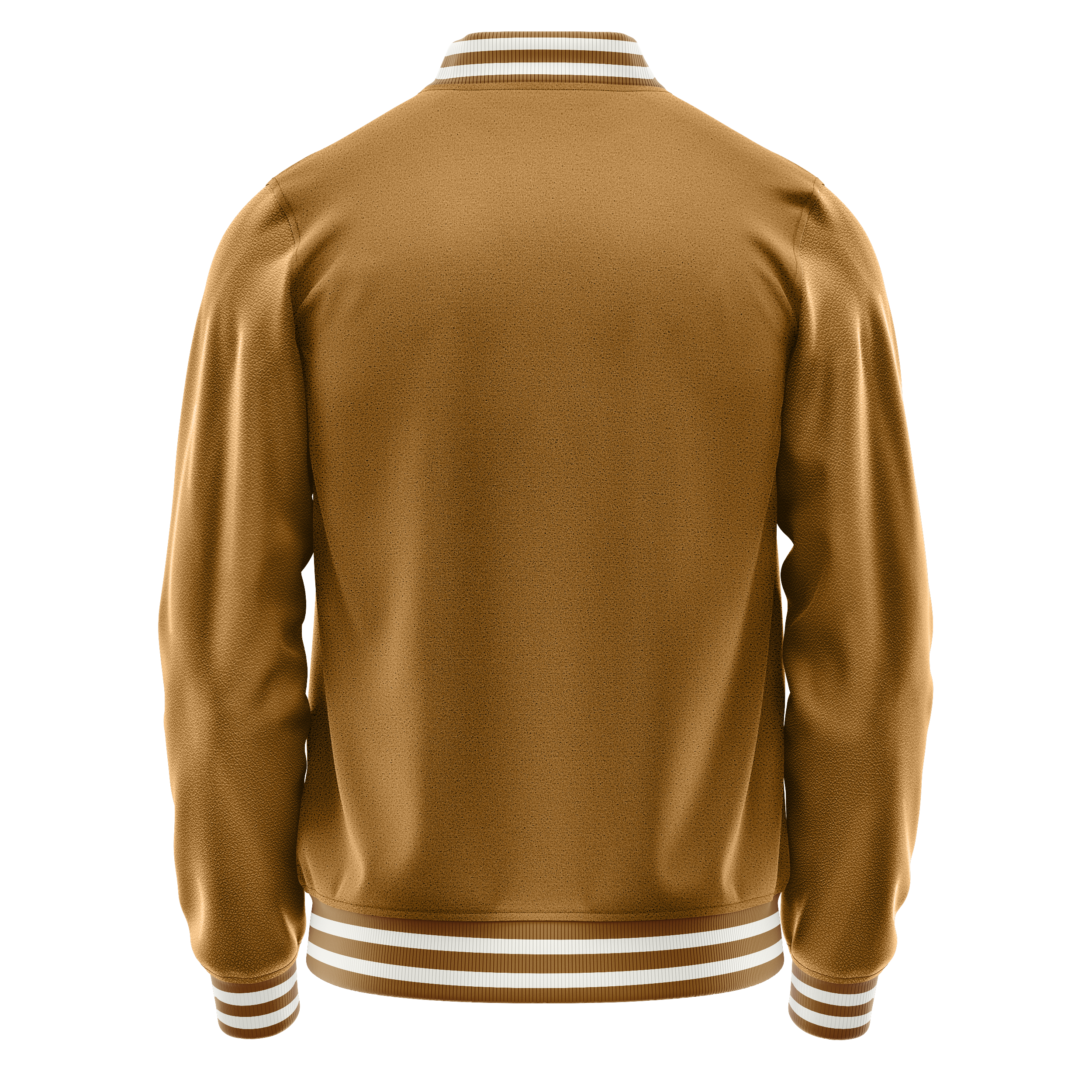 Khaki & Khaki Leather Varsity Jacket JG22222218