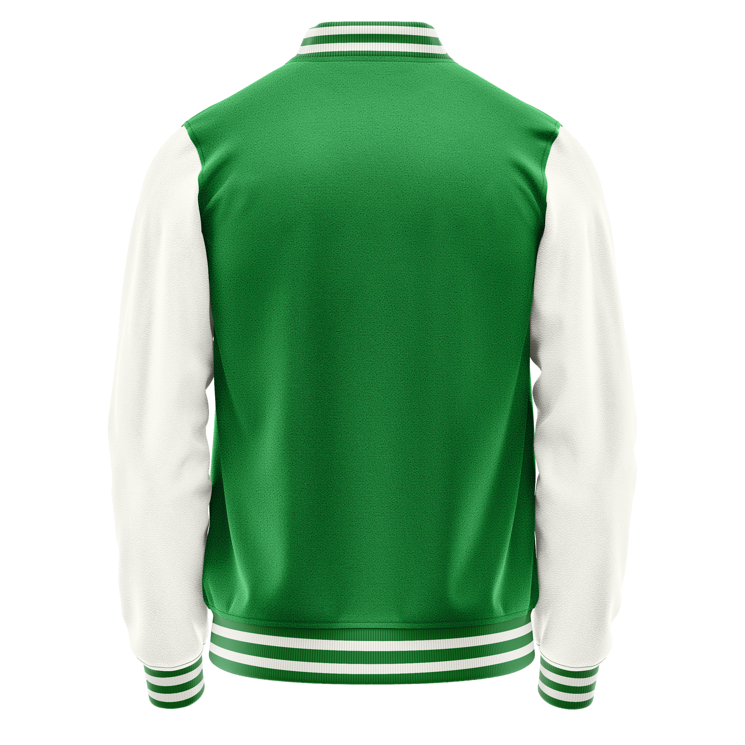 Emerald Green & White Leather Varsity Jacket JG24182418